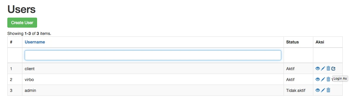 Login as